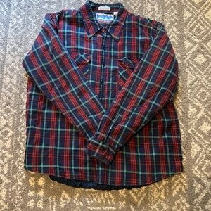 Himalayas brand Blue and Red Plaid flannel Men's Shirt/jacket size 2X (SKU 131)